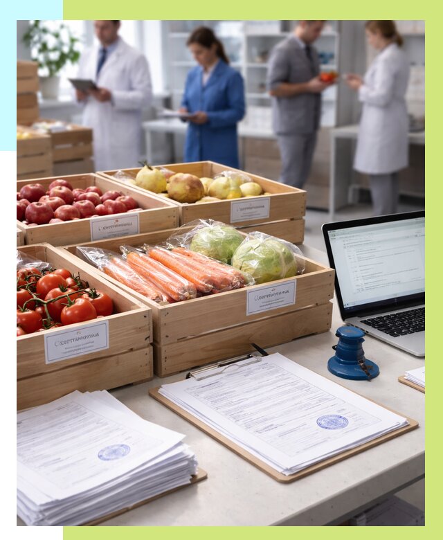 Сертификация овощей и фруктов в Перми от 9104 р. | Алешин-Прм