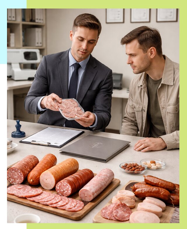 Сертификация колбасных изделий в Перми от 8033 р. | Алешин-Прм