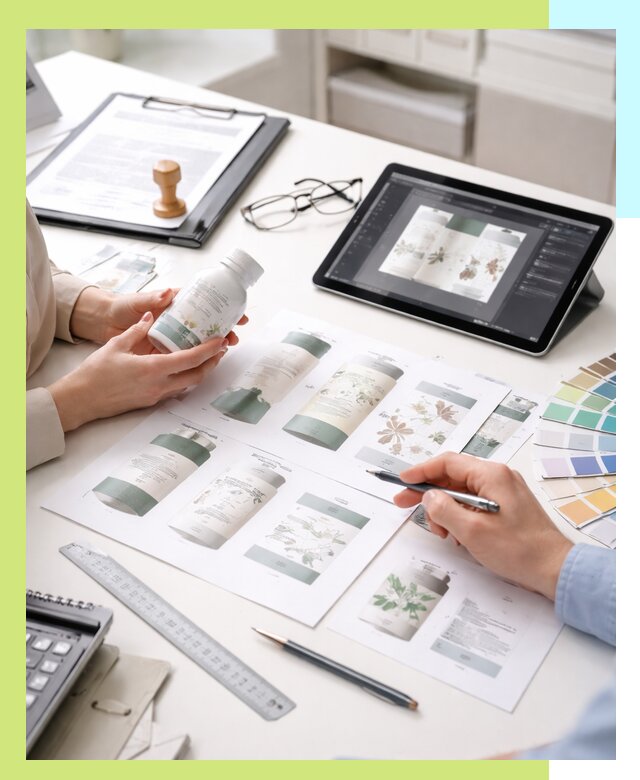 Профессиональная разработка дизайна и текста этикетки продукции в Перми