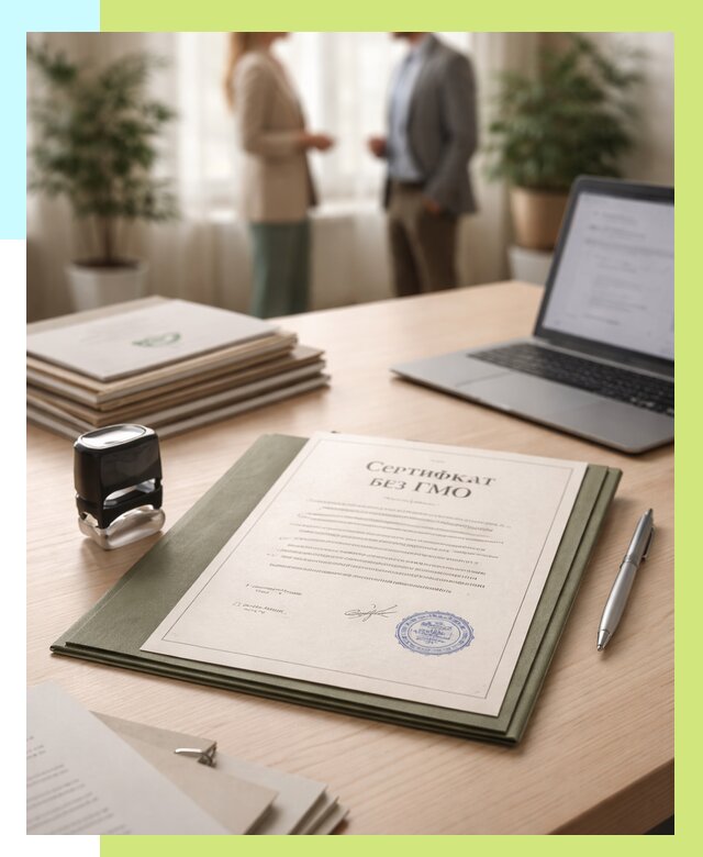 Сертификат без ГМО в Перми от 8033 р. оформить срочно Алешин-Прм