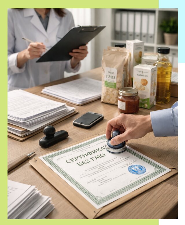 Получение сертификата Без ГМО для продукции в Перми