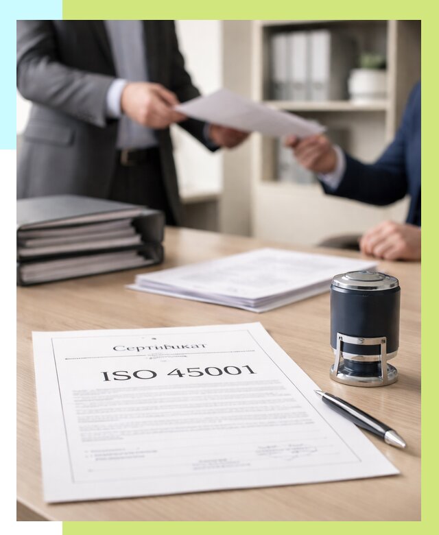 Сертификат ISO 45001 в Перми под ключ от 48200 р. | Алешин-Прм